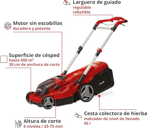 Cortacésped a batería Einhell RASARRO 36/38 con 2 baterías 4,0 Ah de 36 V 5