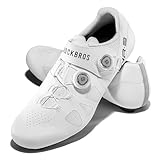ROCKBROS Cycling Shoes NR3 with 2 Knob Lock - Breathable & Stable Professional Bike Shoes for Men White