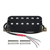 humbucker pickup rings Imán de cerámica, 6 no ajustable slug Pole piezas & 6 tornillos Pole piezas ajustable; Placa de base: Latón