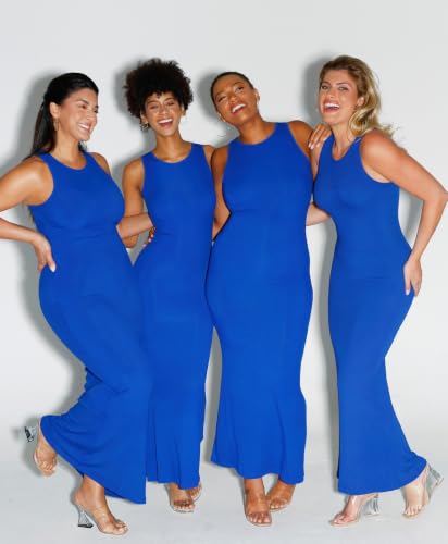 Image of Popilush Built-in Bra Shapewear Maxi Dresses for Women Sleeveless | Shaping Layer Offers Tummy Control, Soft Stretch Modal Fabric Provides All-Day Comfort From Casual Outings To Formal Events