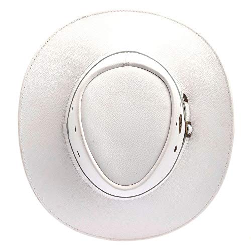 Chapéu Masculino Contry Em Couro Legitimo Rodeio (G)