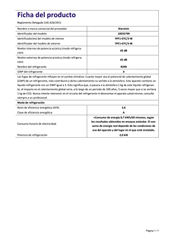 Klarstein Metrobreeze New York Smart 7k - Aire Acondicionado Portátil 7000 BTU, 21-34 m², Control App & WiFi, Ventilador 3 Velocidades, Deshumidificador, Temporizador 24h, Clase Energética A, Morado - imagen 8