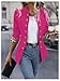 SweatyRocks Women's Casual Blazers Button Open Front Lightweight Work Office Suit Jackets Blazer Hot Pink Large