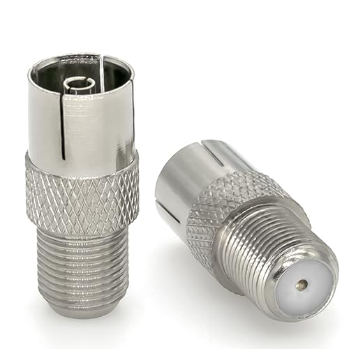 Adaptadores coaxiales tipo F a PAL TV, 2 piezas miniatura 2