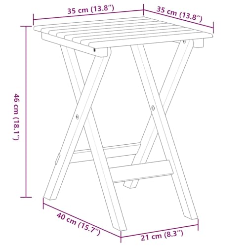 Table d'appoint pliante bois massif peuplier blanc tabouret intérieur extérieur