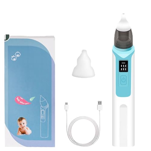 Aspirador Nasal para Bebés, Aspirador Nasal Eléctrico Recargable con 6 Potencias de Succión, saca mocos para bebes para Recién Nacidos y Niños