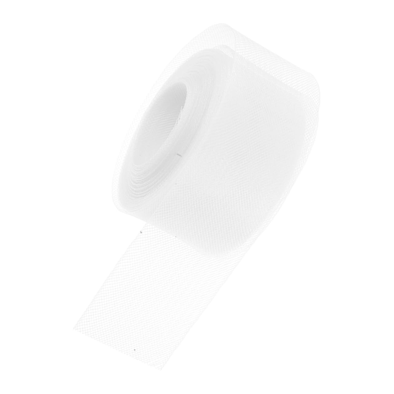 Veemoon Elastic Net Wedding Dress Wedding Dance Gown Boning Dress Skirt Fabric Sewing Trim Tulle Trim Braided Material Dress Accessories Elastic Band for Sewing Polyester White