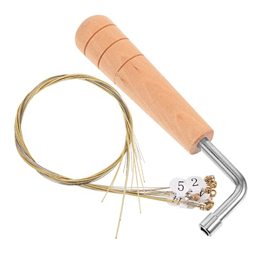 BESPORTBLE 1 Set Lyre Harp Strings Replacement with Tuning Wrench Premium Metal Strings for Stringed Instruments Sound Quality and Easy Installation for Beginners and Professionals