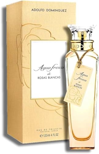 Adolfo Dominguez Agua Fresca de Rosas Blancas Agua de Tocador Vaporizador (10 13522) ,200 Ml
