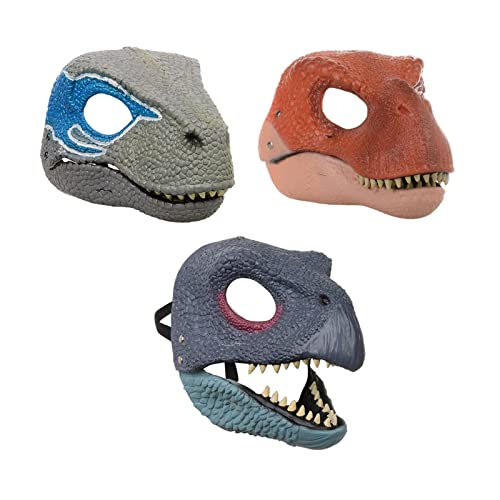 SNAPPSY® Creative Dinosaur Mask Moving Jaw Cosplay Head Mask for Party Costume Decor Blue Deal