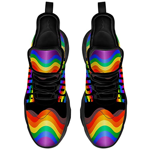 Ciadoon American Flag Shoes for Men Women Road Running Sport Walking Tennis Sneakers 4th of July Shoes Gifts for Him Her4