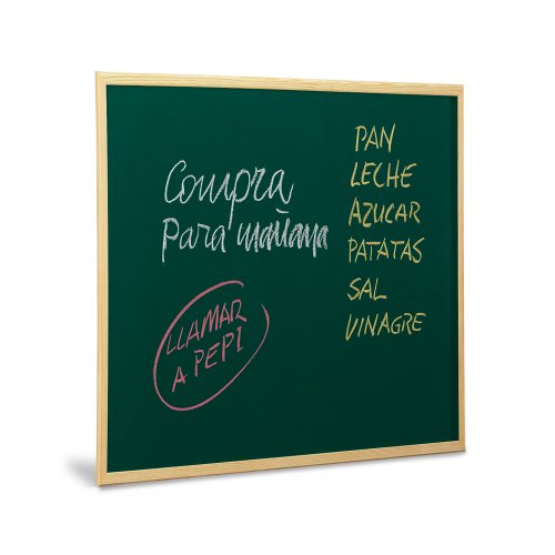 Faibo-Pizarra Marco de Madera de Pino, pensada para Escribir con tizas. Color Verde. Incluye herrajes para su Montaje Caballete, (503-3)