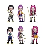 K POP DE-MON H-Hunters Merch Anime HUNTRIX Rumi/Mira/Zoey Figuren-Set 6-teiliges PVC-Mini-Cartoon-Figuren Sammlerstück Modell Statue Cake Topper Ornamente Geschenk für Fans (EIN Satz von sechs)