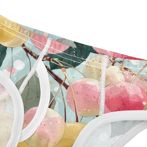 KLL Cherry Illustration Toddler Boy Soft Briefs Breathable Children Undies4