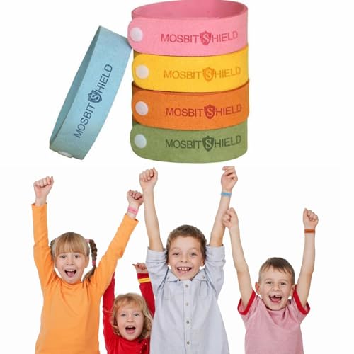 Braccialetto Antizanzare,Braccialetti Repellenti per Zanzare per Adulti e Bambini,Bracciale Repellente per Zanzare,Adatto per Il Campeggio Interno e Esterno,5 Colori,5 Pezzi