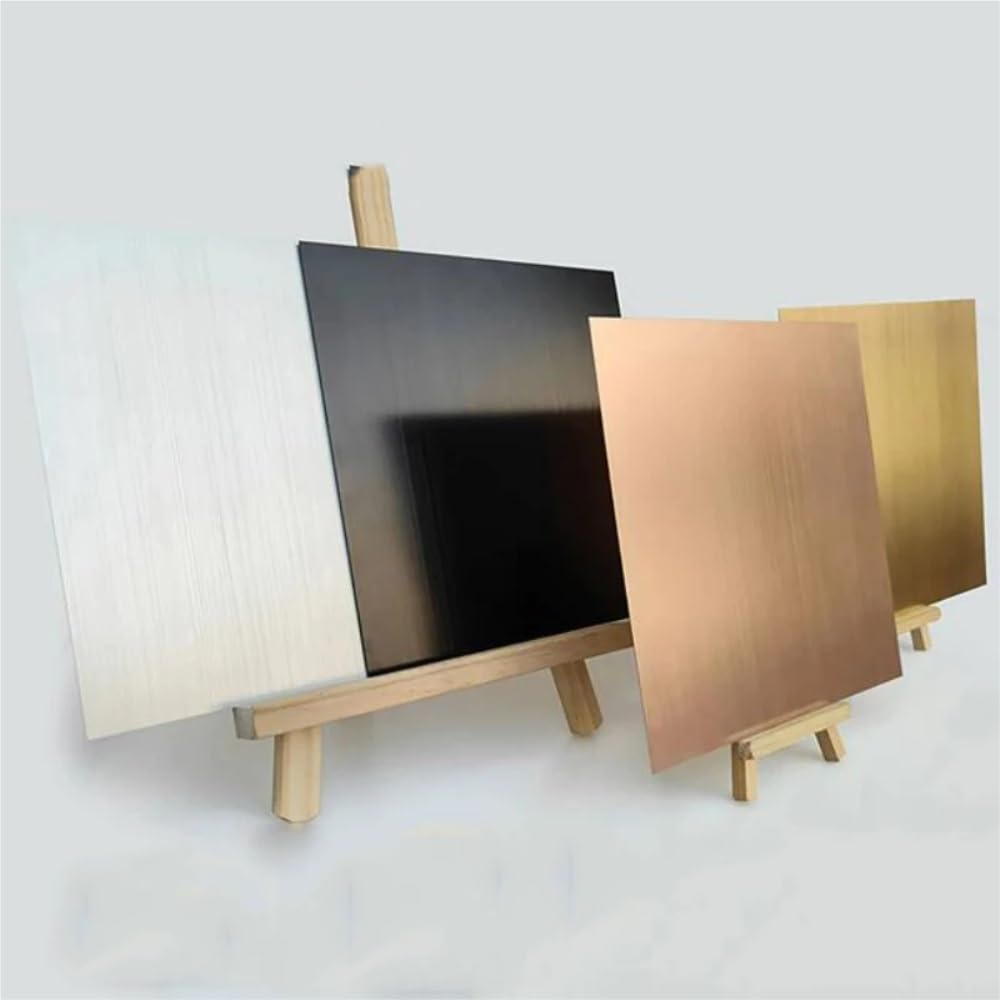 Placa de aluminio anodizado cepillado negro de 0,5/0,8/1,0/1,5/2,0mm placa plana de aleación de aluminio 100x100mm 200x200mm 200x300mm 300x300mm(200X200X1.5mm 2pcs)