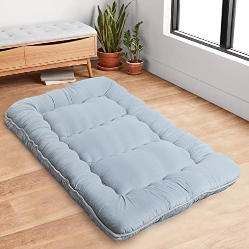 Natsukage Floor Mattress Thicken Sleeping Mattress for Floor Futon Mattress for Adults Foldable Mattress Floor Guest Bed Camping Mattress Twin Size