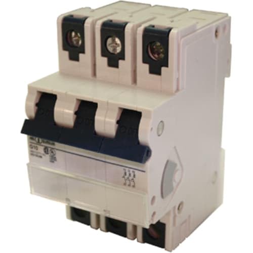 3C2UM Circuit Breaker, Thermal Magnetic, 2A, 3 Pole, C Trip, Ring Tongue, V-EA Series