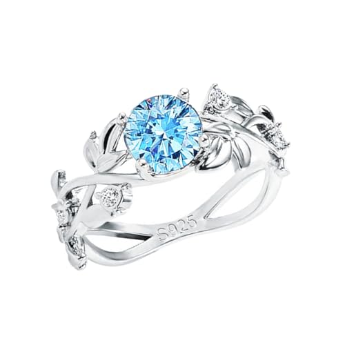 WHZHDMA Chic Proposal Band Decoration for Women Zircon Wedding Diamond Leaves Crystal Rings Ring Woman Copper Jewelry Leaf