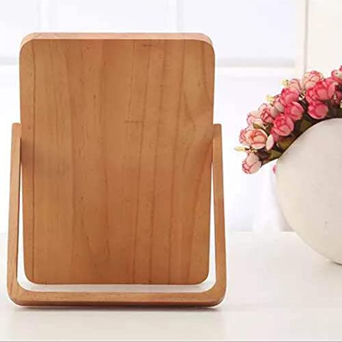 Espejo de maquillaje de madera plegable WOONEKY miniatura 3
