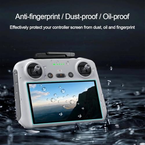 Image of Tempered Glass Screen Protector for DJI RC & RC 2 Remote Controller (5.5-Inch) | Compatible with DJI Mini 3, DJI Mini 3 Pro, DJI Air 3, DJI Mini 4 Pro, DJI Mini 5 Pro, Flip, Neo | Pack of 2