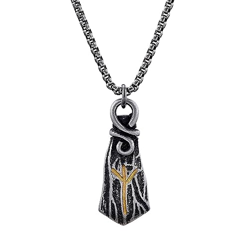 Bijou Viking authentique pour homme, pendentif de protection gravé Elder Futhark