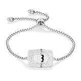 Kwkppz Belt Buckle Initial Bracelet for Women, 18K Gold/Silver Plated Belt Buckle Initial A-Z Bracelet, Unique Western Style Jewelry Gifts for Women Men (B)