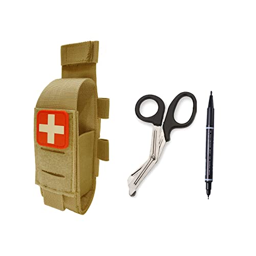Tactical Tourniquet Pouch Holder TQ Tourniquet Case Trauma Medical Shear Pouch with Shears and