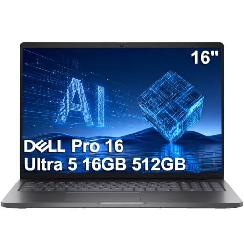 Dell Pro 16 (Next Gen Latitude 3550) Business AI PC Laptop (16 FHD+ Anti-Glare Intel 12-Core Ultra 5 235U (> i7-1355U) 16GB DDR5 RAM 512GB SSD) Backlit Wi-Fi 6E 1080p Webcam Win 11 Pro PC16250
