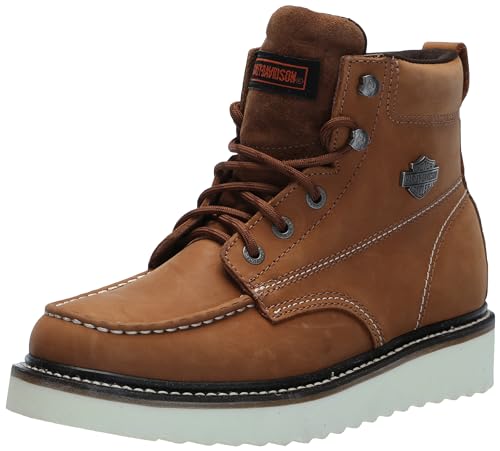 Botte de motard Harley-Davidson Beau en cuir haut de gamme à talon compensé homme
