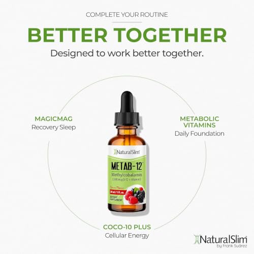 NaturalSlim Metab-12 B12 + D3 Drops