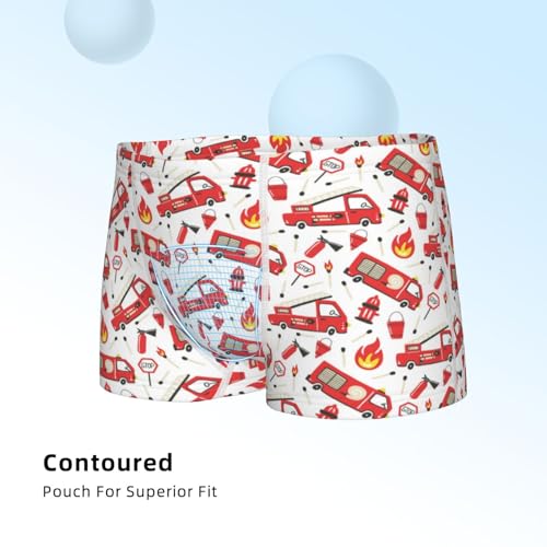 Boys' Cotton Boxer Brief Soft Underwear-Fire Truck4
