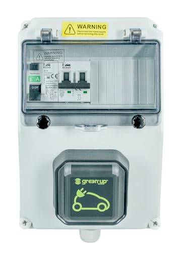 Coffret de recharge équipé d'une prise renforcée green'up et protection surcharge/court-circuit/défaut de terre