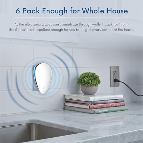 Image of Ultrasonic Electric Pest Repellent Machine to Repel Lizard,Rat,Cockroach,Mosquito,Home Pest Rodent Repelling Aid for Reject Ants for Reject Insect Mosquito Killer Machine (Pack of 6)