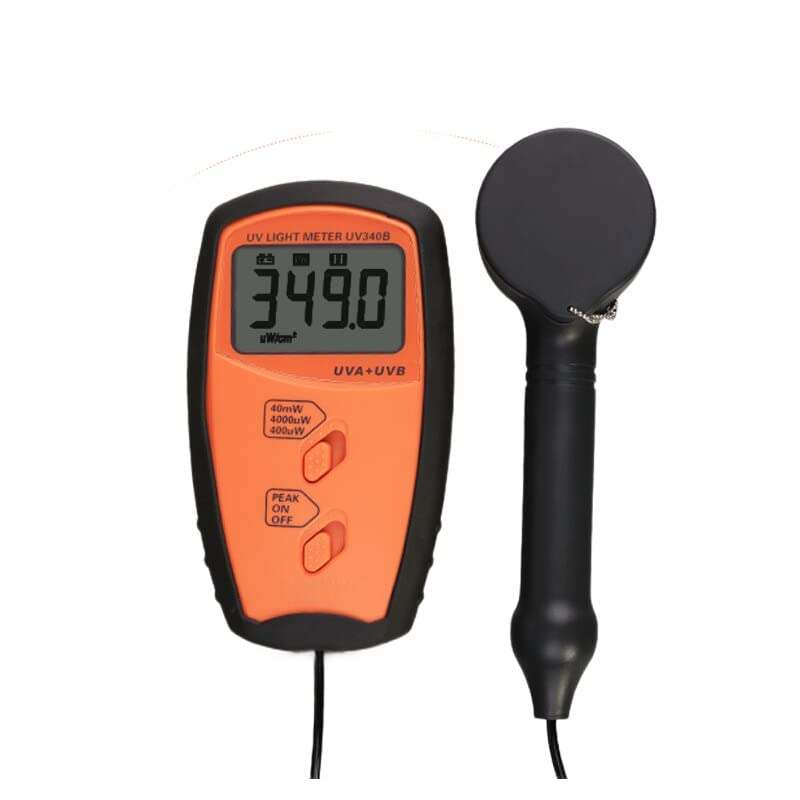 UV340B UVA/UVB Light Meter - 290-390nm, 0.5s Response, 0-40 mW/cm2 Range - Research & Safety Grade UV Radiation Monitor