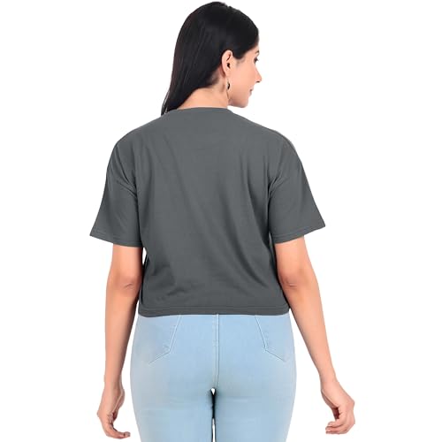 Image of London Hills Women's Cotton Regular Fit Tops || Crop Tops || Tshirt || Tshirt Top || Crop Tshirt