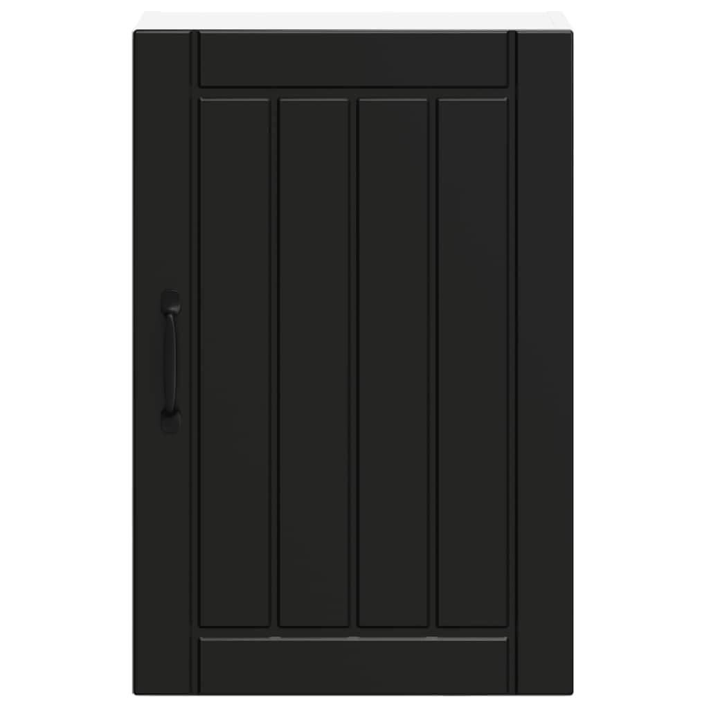 vidaXL Küchen-Hängeschrank Lucca Schwarz Holzwerkstoff, Wandschrank Küche, Wandschrank, Oberschrank, Küchenschrank, Hängeschrank, Oberschrank Küche
