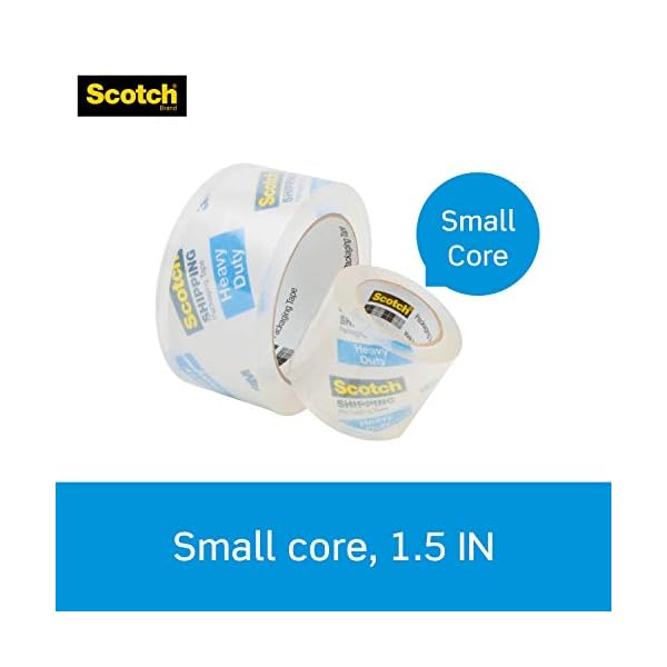 Scotch-Heavy-Duty-Packaging-Tape-188-x-222-yd-Designed-for-Packing-Shipping-and-Mailing-Strong-Seal-on-All-Box-Types-15-Core-Clear-6-Rolls-with-Dispenser-142-6 Scotch-Heavy-Duty-Packaging-Tape-188-x-222-yd-Designed-for-Packing-Shipping-and-Mailing-Strong-Seal-on-All-Box-Types-15-Core-Clear-6-Rolls-with-Dispenser-142-6
