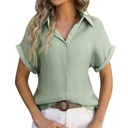 Chemise en lin femme ample anti-chaleur été légère