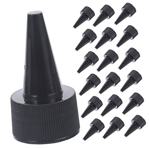TOYANDONA 50 Piezas Tapa de botella de tapa deportiva pico de botella de agua botella de bebida pequeño apretar las tapas de las botellas tapas de repuesto para uso diario el plastico Negro