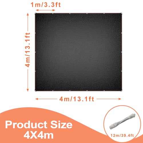 Vela de sombra rectangular con bloqueo UV para terraza y patio 6