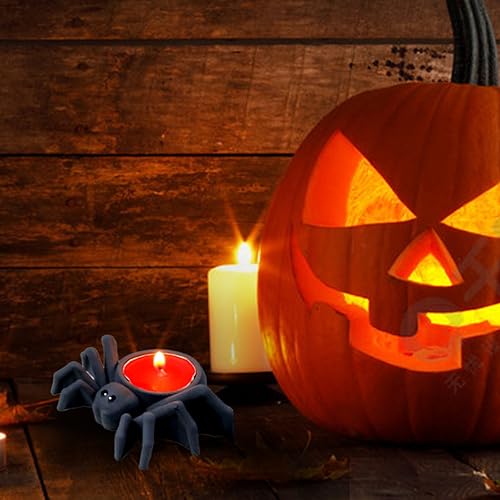 DIYBravo Resin Mould 3D Spider Candle Holder Halloween Mould Cute Animal Silicone UV Epoxy Resin Casting Mould for DIY Tealight Holders Flower Pot Box Trinket Containers - Image 4