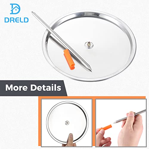 DRELD Vertikaler Grillrost Fleischspieß, Gyrosspieß aus Edelstahl, Vertikaler Spieß BBQ Stand, Brasilianischer Spieß, Dönerspieß Grill vertikaler Spieß für Truthahn Huhn Steak Kebab (19 x 19 x 21 cm)