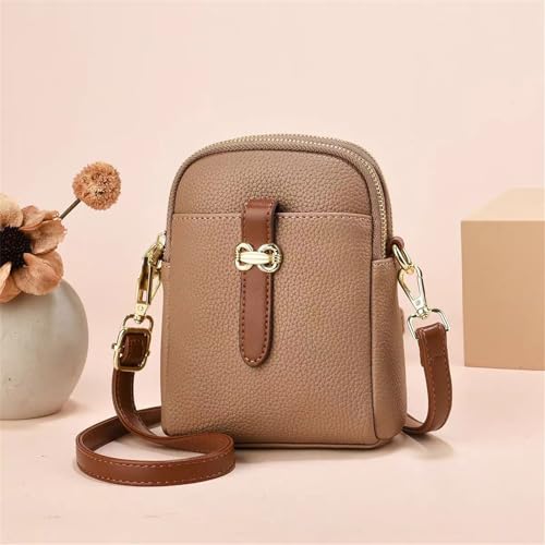 Image of Leather Crossbody Bag for Women Men, Three Layers Large Capacity Messenger Bags Crossover Over the Shoulder Purse for Everyday Use Trip Walking Shopping