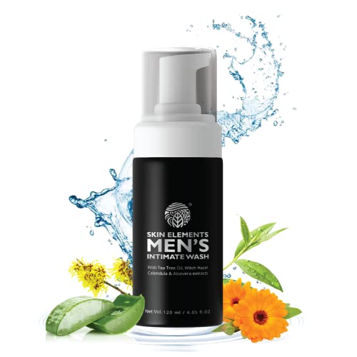 Skin Elements Intimate Wash For Men With Tea Tree Oil | Ph Balanced Foaming Hygiene Wash | Prevents Itching, Irritation & Bad Odor | 4.05 Fl. Oz. #TOP1