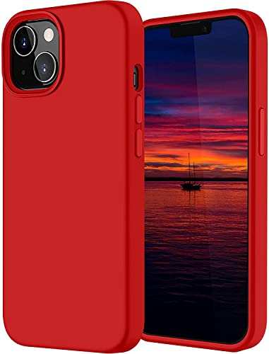 Image of MIDOS Back Cover Compatible with iPhone 14 Plus Case Liquid Silicone Full Protection Shock Proof Back Cover for iPhone 14 Plus (2022) 6.7 inch (RED)