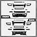 G-PLUS Front Rear Bumper Cover Guard Skid Lip Kit Compatible with Rover Defender 90 110 130 2020 2021 2022 2023 2024, Black