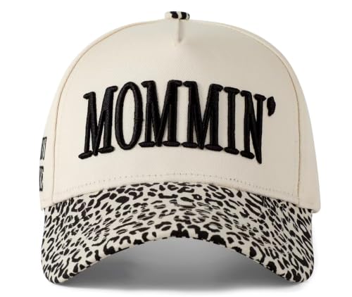 Mommin Trucker Hat for Women Mothers Day Birthday Mom Gifts for Mom Women Wife from Daughter Son Husband Vintage Two Tone Ponytail Adjustable Embroidered Mom Baseball Cap