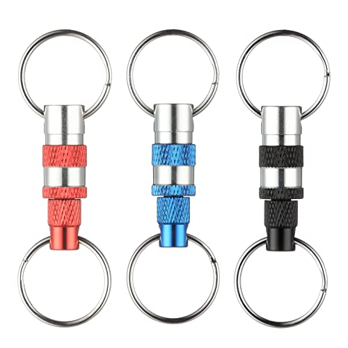 Quick Release Detachable Pull Apart Keychain - Secure Key Attachment to Bag, Purse & Belt - Easy Access to Keys…