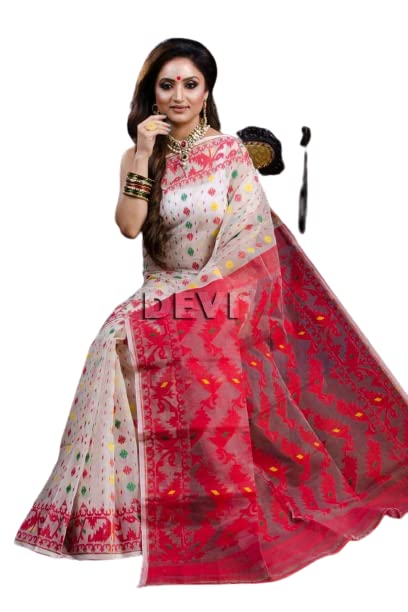 GenericWomen Silk Fulia Handloom Dhakai Jamdani Saree Sdc_0002,Multi